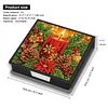 Christmas Candle DIY PU Diamond Painting Note Box with 160 Papers Memo Box