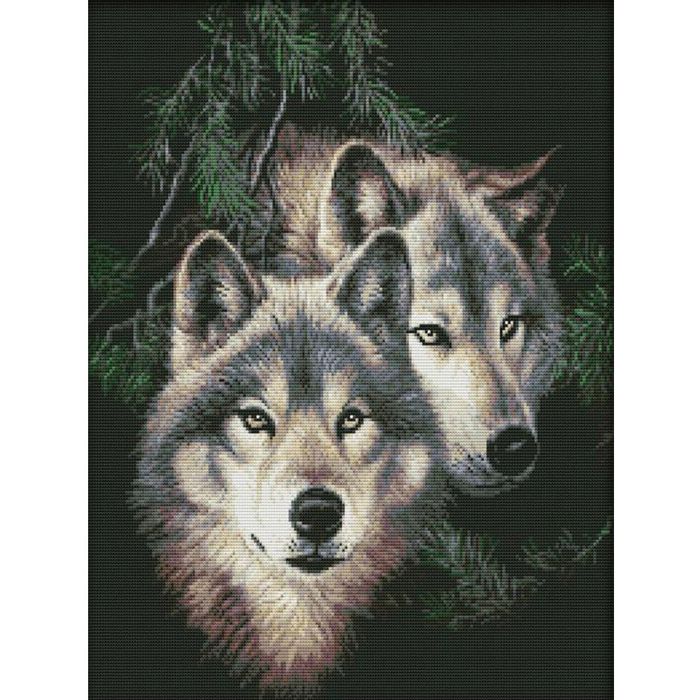 Wolf (45*50CM) 11CT Counted Cross Stitch gbfke