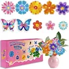 10Pcs 5D Flower Butterfly Diamond Painting Kit, DIY Vase Filler Ornament Table Decoration for Garden Home Decor