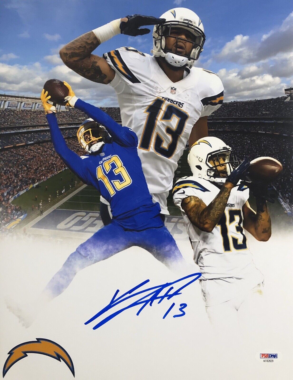 Keenan Allen Signed Autographed Los Angeles Chargers 11x14 Photo Poster painting Psa/Dna