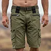 Men's Cotton Tactical Cargo Shorts With Multiple Pockets And Zipper Closure by Inlyline