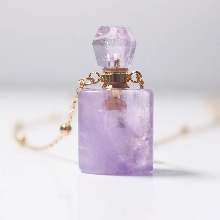 Olivenorma Amethyst Essential Oil Diffuser Bottle Necklace