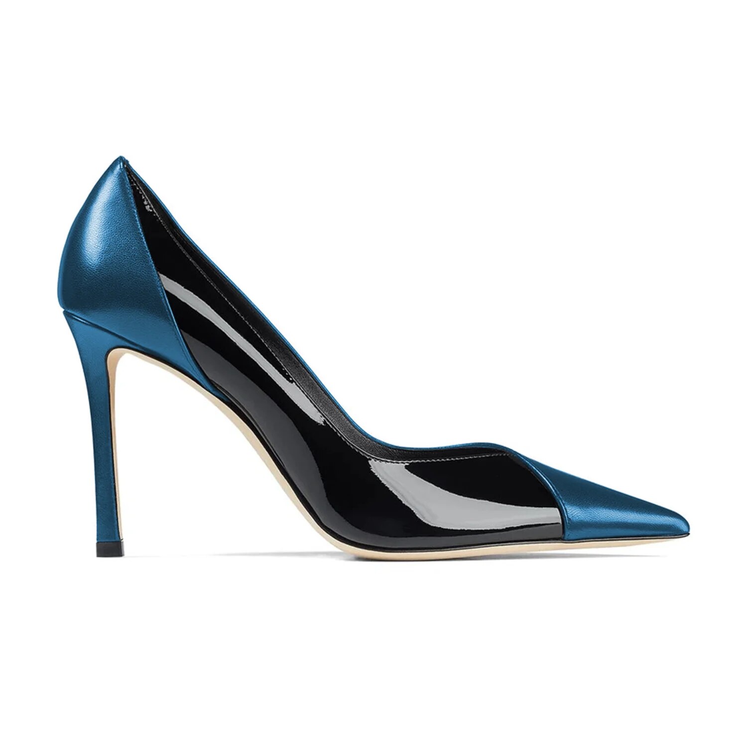 TAAFO Leopard Patent Leather High Thin Heels Woman's Pumps Stilettos Pointed Toe Ladies Party Dress Shoes