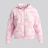 Women's Vintage Street Style Pink Camouflage Zip-up Hooded Jacket by Inlyline