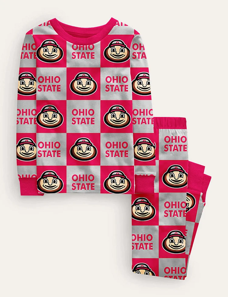 Kid's Ohio State Football Pajama Set