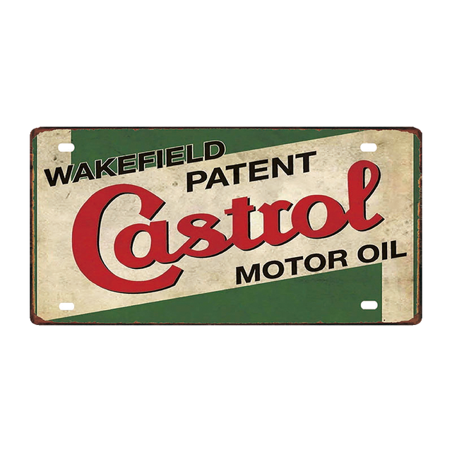 Castrol - Car License Tin Signs/Wooden Signs - 30*15cm