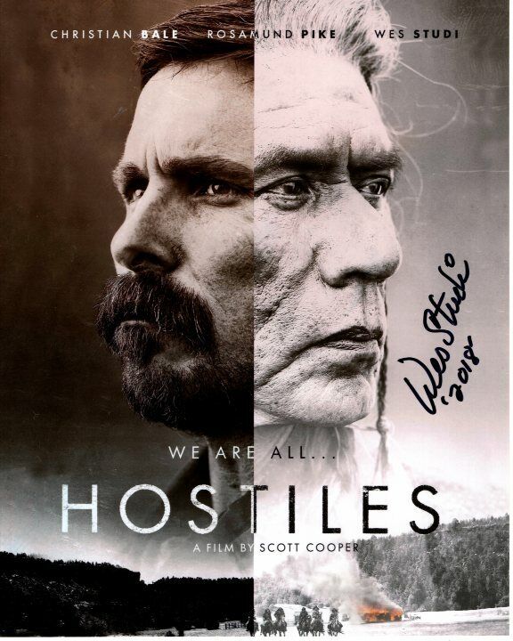 WES STUDI Signed Autographed HOSTILES CHIEF YELLOW HAWK Photo Poster painting