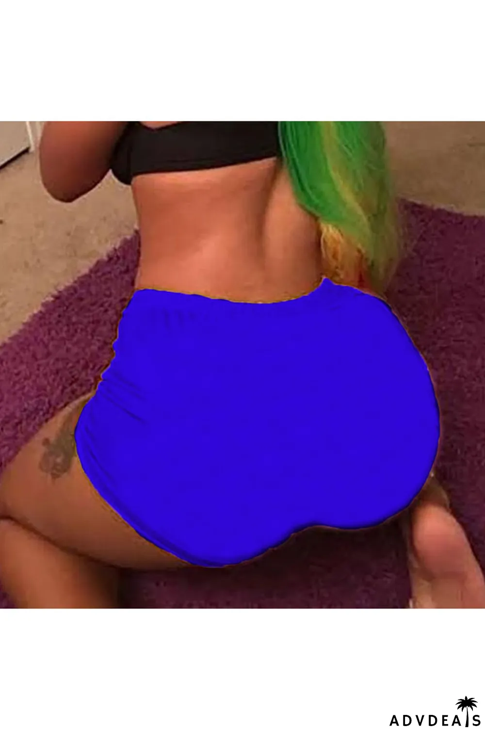 Army Green Elastic Fly High Solid Straight shorts Bottoms