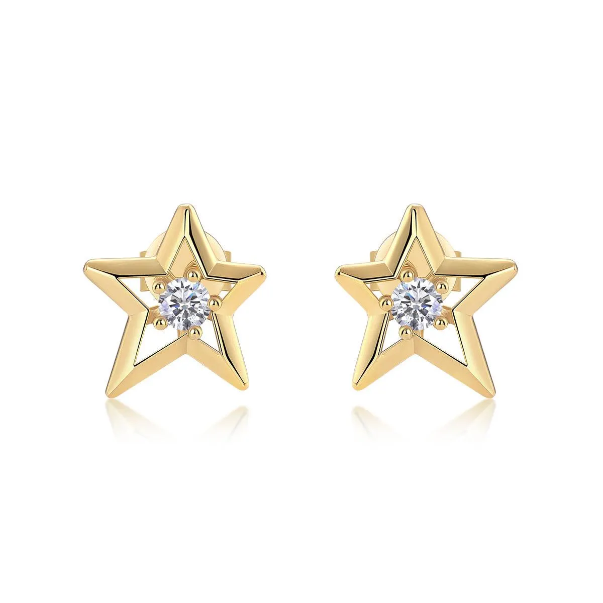 Radiant Starlight Hollow Stud Earrings