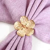 White Golden Silver Floral Catering Napkin Ring