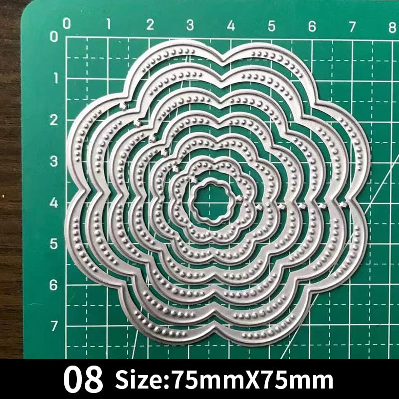 Frames Square Card Curves Border Metal Cutting Dies for DIY Scrapbook Cutting Die Paper Cards Embossed Decorative Craft Die Cut