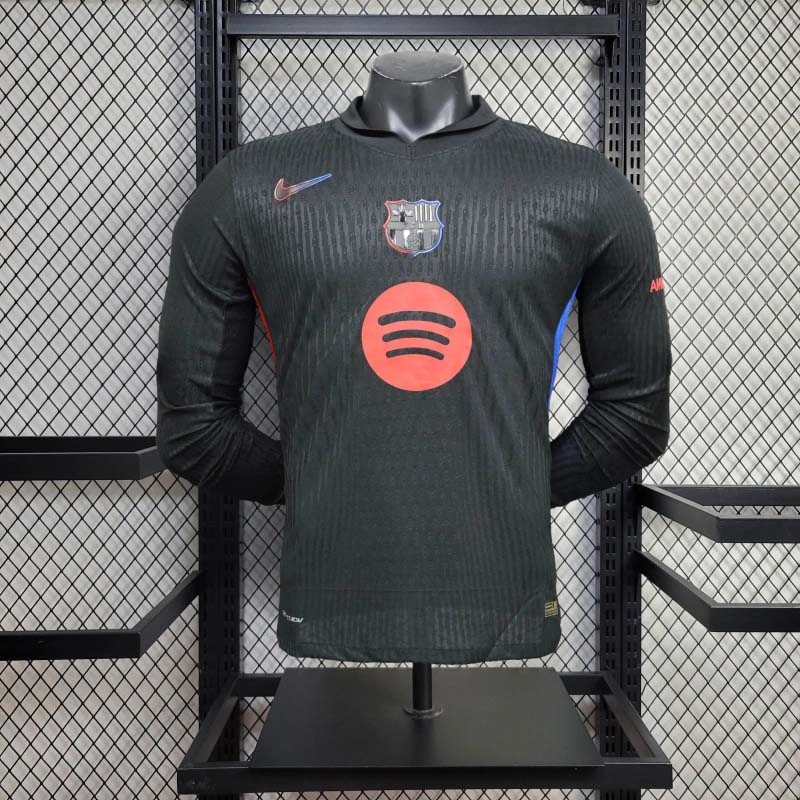 2024-2025 Player Version Barcelona Away Long Sleeve Football Shirt 1:1 Thai Quality