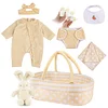 17''-22'' Essential Clothes Accessories for Reborn Baby with Yellow Polka Dots 8 Pieces Gift Set - RBBI-Myrebornbabydoll&reg; Myrebornbabydoll&reg;