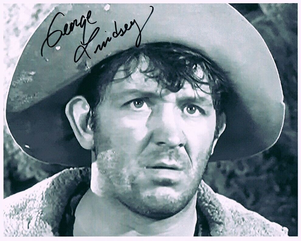 GEORGE LINDSEY hand-signed GUNSMOKE 8x10 lifetime coa CLASSIC TV WESTERN CLOSEUP