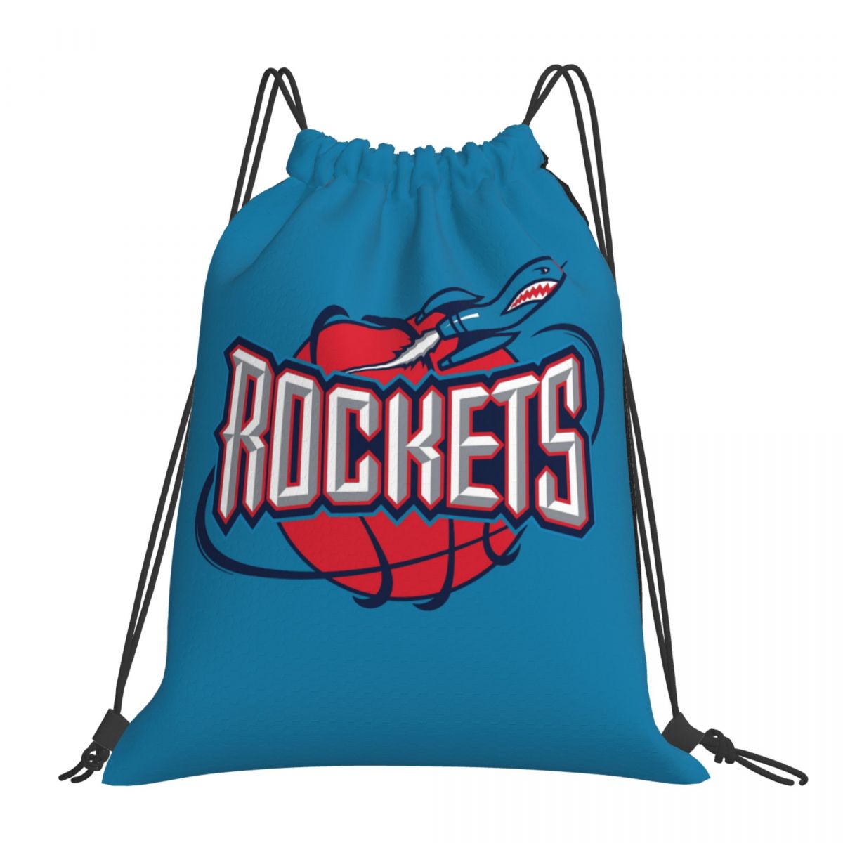 Houston Rockets Logo 1995 Waterproof Adjustable Lightweight Gym Drawstring Bag