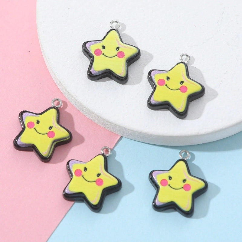 5 PCS/Package 2.2*2CM Resin Star Pendant