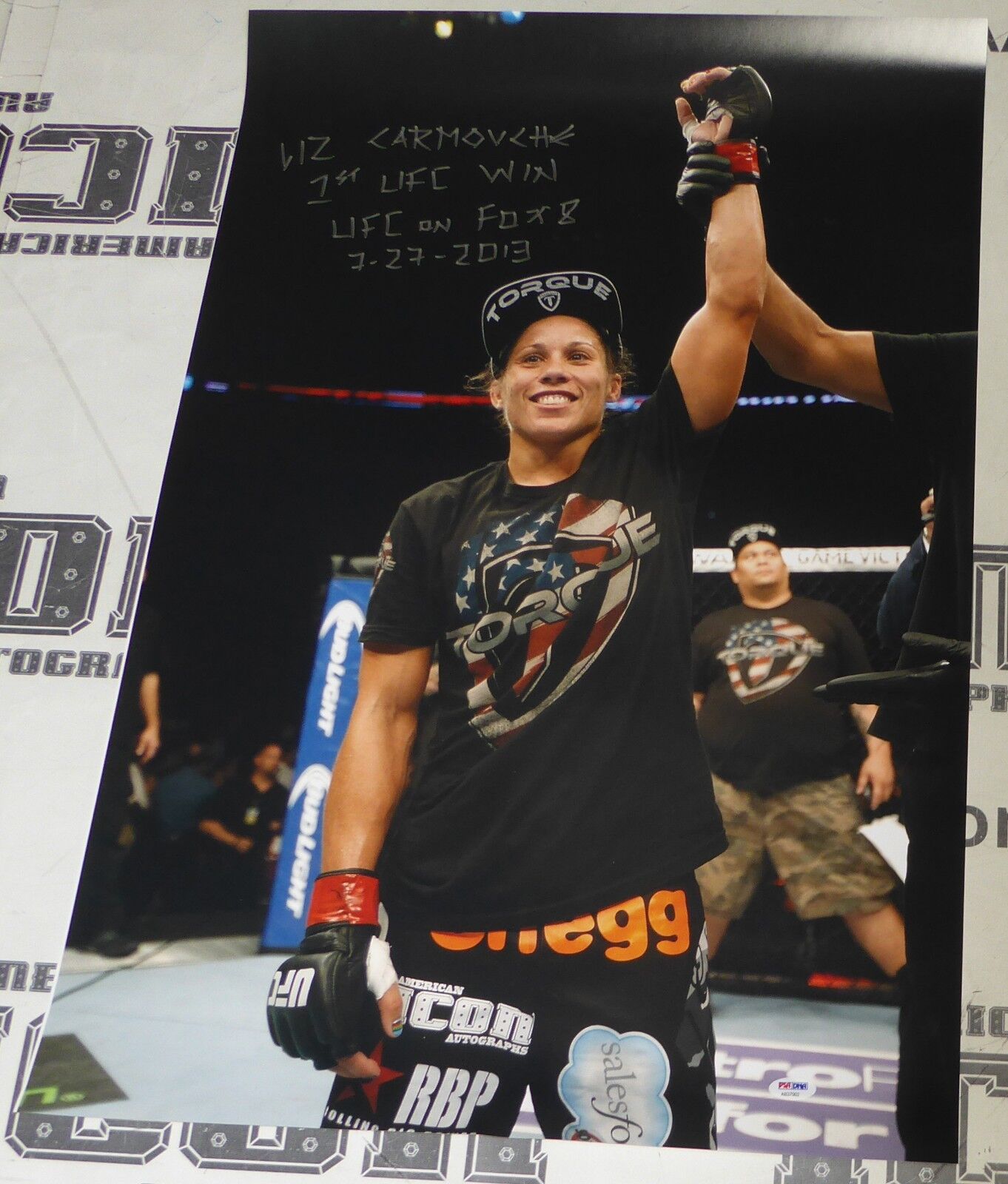 Liz Carmouche Signed 20x30 Photo Poster painting PSA/DNA COA UFC on Fox 8 Win Picture Autograph