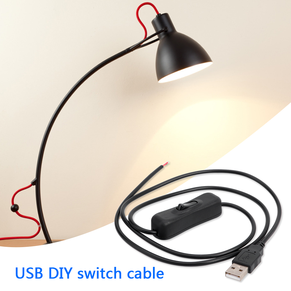 3ft 5V USB Power Cable 2 Pin USB 2.0 Male Cord Extension DIY with Switch от Cesdeals WW