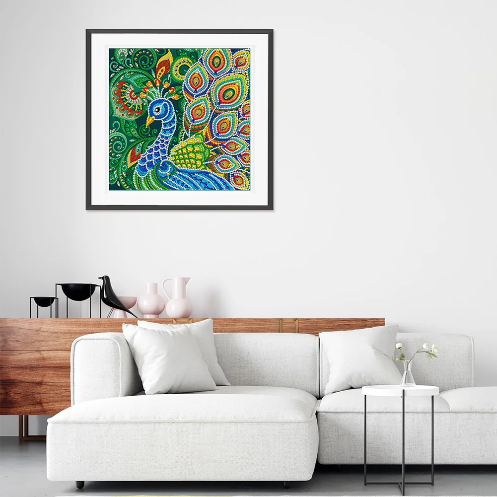 Luminous Diamond Painting - Special Shaped Drill - Peacock(30*30cm)