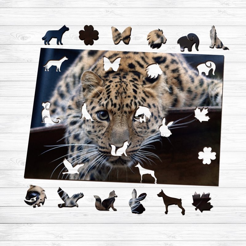 Ericpuzzle™ Ericpuzzle™ Cute Leopard  Wooden Puzzle