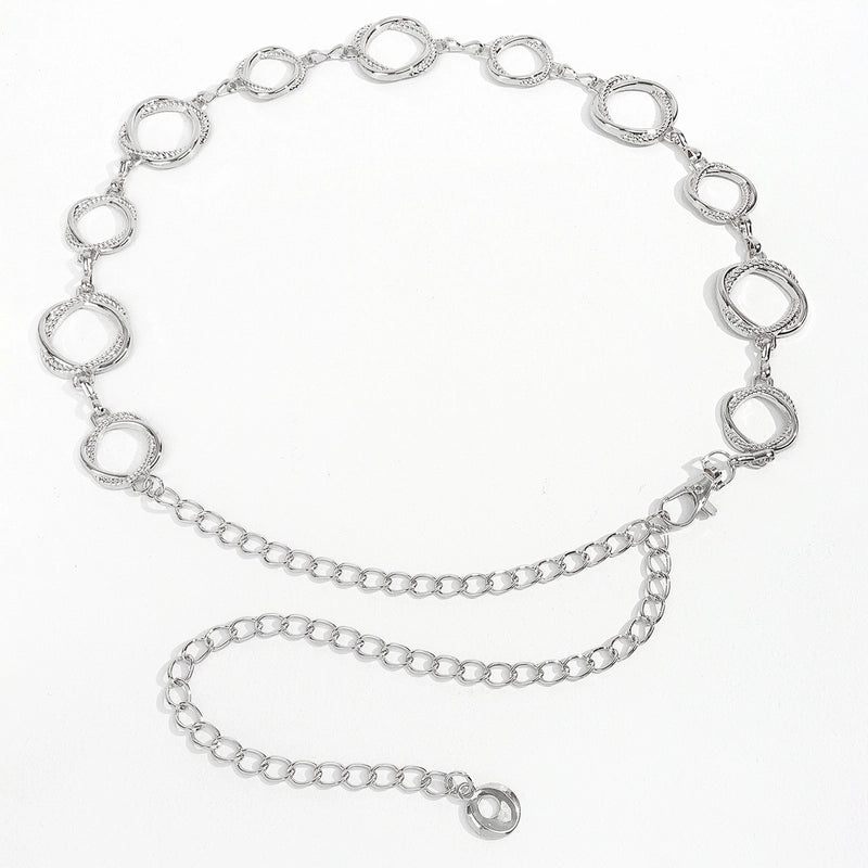 Basic Solid Color Metal Women’s Chain Belts