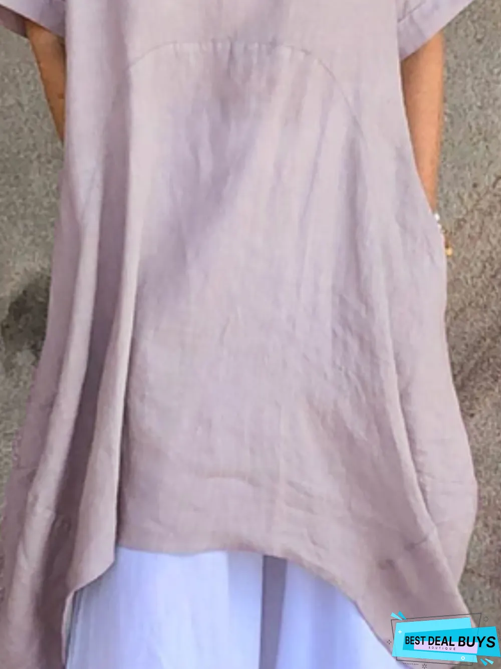 Casual Plus Size Round Neck Midi Weaving Dress