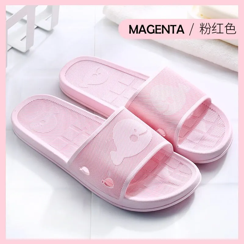 2021 new household bathroom slippers women's summer antiskid men's home plastic soft bottom bath couple women's Slippers