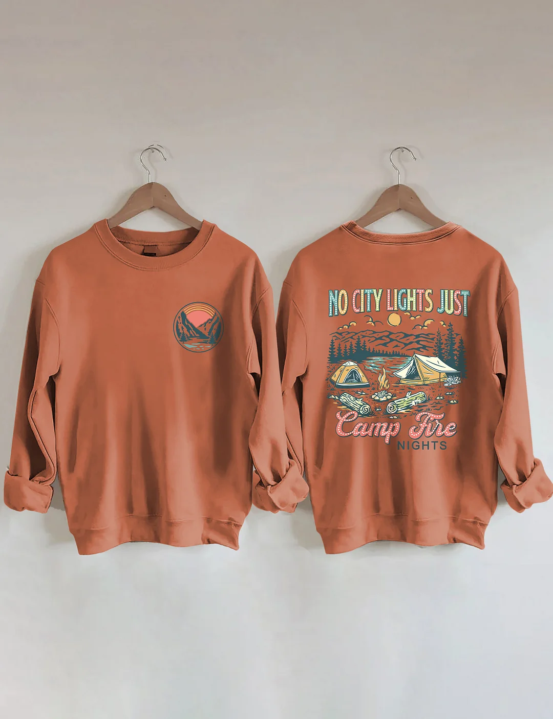 No City Lights Just Camp Fire Nights Sweatshirt