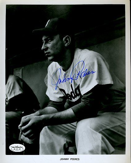 Johnny Podres Brooklyn Dodgers Signed Jsa Sticker 8x10 Photo Poster painting Authentic Autograph