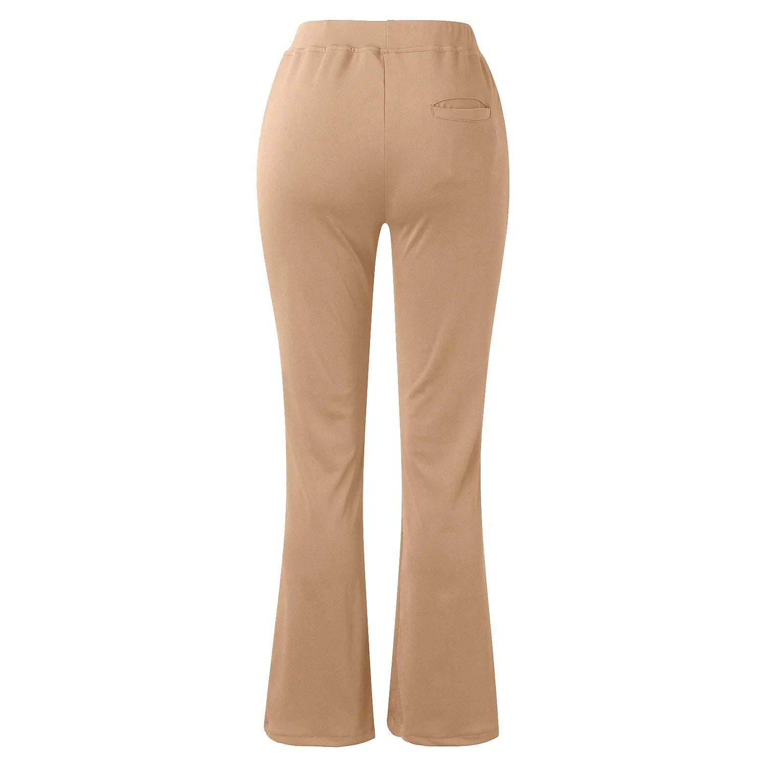 Womens Dress Work Casual Pants Trousers Straight Full Length Pocket Stretchy Daily Black