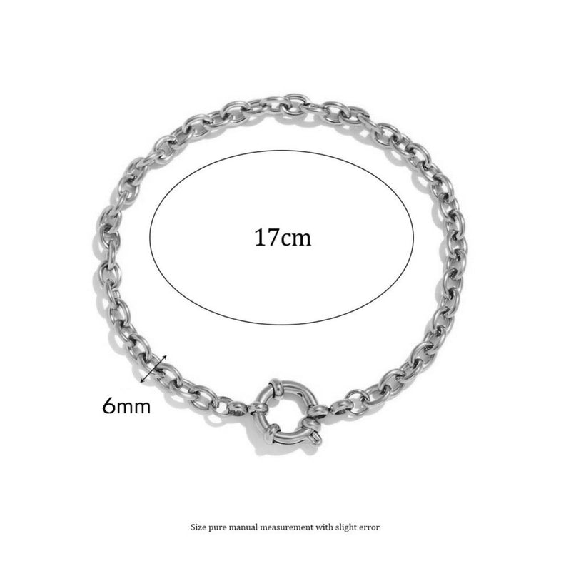 1 Piece Titanium Steel 18K Gold Plated 17cm Jewelry Accessories