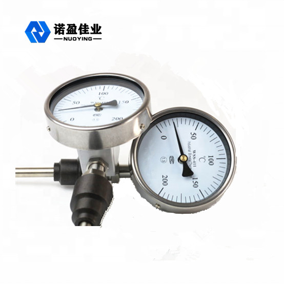 Hydraulic Oil SS Bimetallic Dial Thermometer 150mm Thread Connection 1