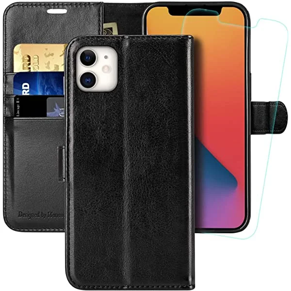 MONASAY Wallet Case for Apple iPhone 12 Mini 5G 5.4-inch 