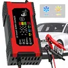 12V 6A Car Battery Charger LCD Display Car Battery Maintainer for Car Motorcycle
