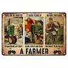 Tracteurs agricoles - Panneaux en &eacute;tain m&eacute;tallique(20*30cm/30*40cm) - Garage