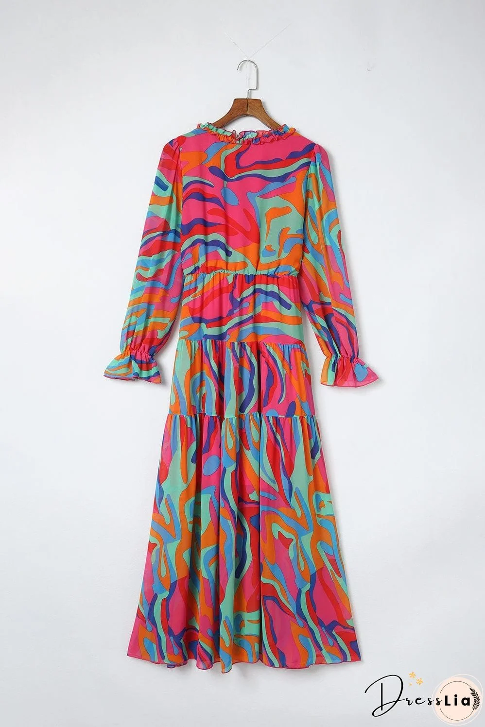 Casual Long-sleeved Dress With Big Swing