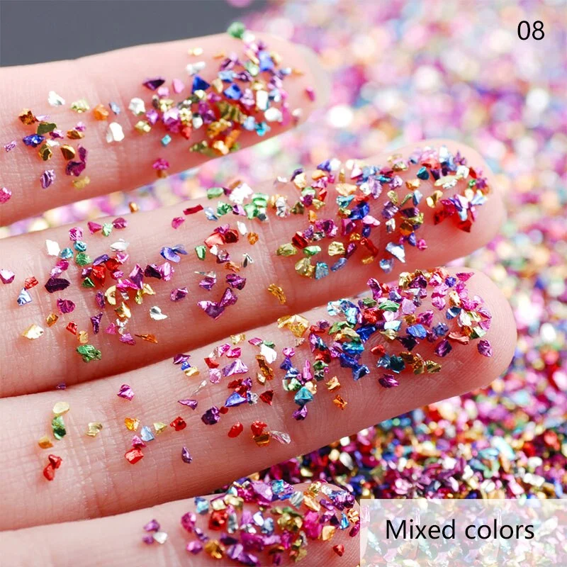 50G/bag of Nail Art Stone Jewelry DIY Electroplated Crystal Glass Irregular Crushed Stone Japanese Nail Art Decoration