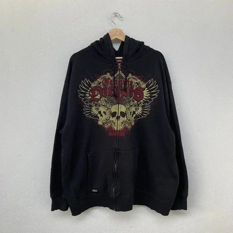 Aonga Woman Hoodie Y2k Kawaii Harajuku Sweatshirt Manga Streetwear Hoody Female Gothic Goth Grunge for Women Korean Kpop Top Versatile aonga