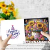 12pcs Diamond Painting Birthday Greeting Card Set with Envelope Daily Wishing Cards for Birthdays Thanksgiving & Special Occasion