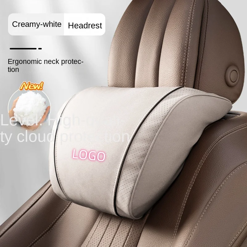🔥Hot sale🔥High-end 6D aviation design car lumbar headrest set
