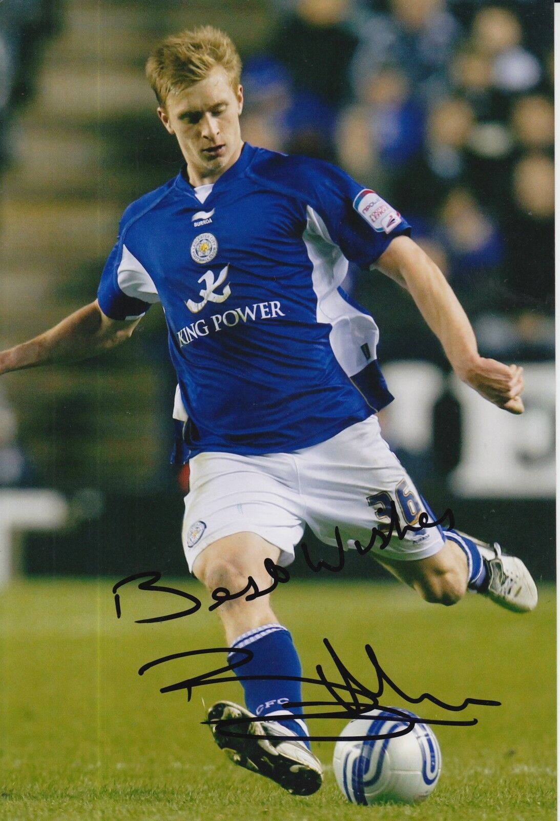 LEICESTER CITY HAND SIGNED BEN MEE 12X8 Photo Poster painting.