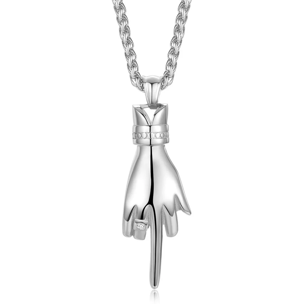 Buzzdaisy 1pc Middle Finger Necklace