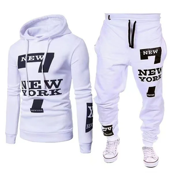 PASUXI Plus Size Men's Outdoor Sport Tracksuit - 2 Piece Hoodie & Sweatpants Set huanwei