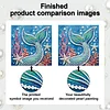 (25x25cm)DIY Mermaid Tail Framed Handmade Pearl Painting Art Craft Kit Living Home Decor