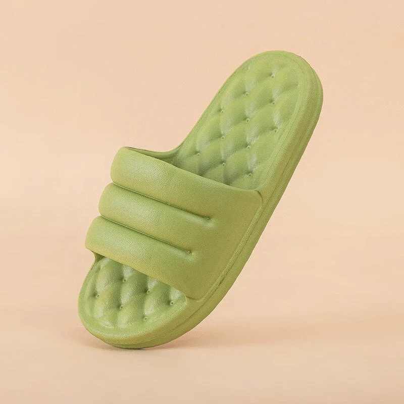 Soft Non-slip Home Slippers Men Women Summer Bathroom Bath Platform Shoes Mute EVA Sofa Flip Flops Thick Sole Slides Indoor