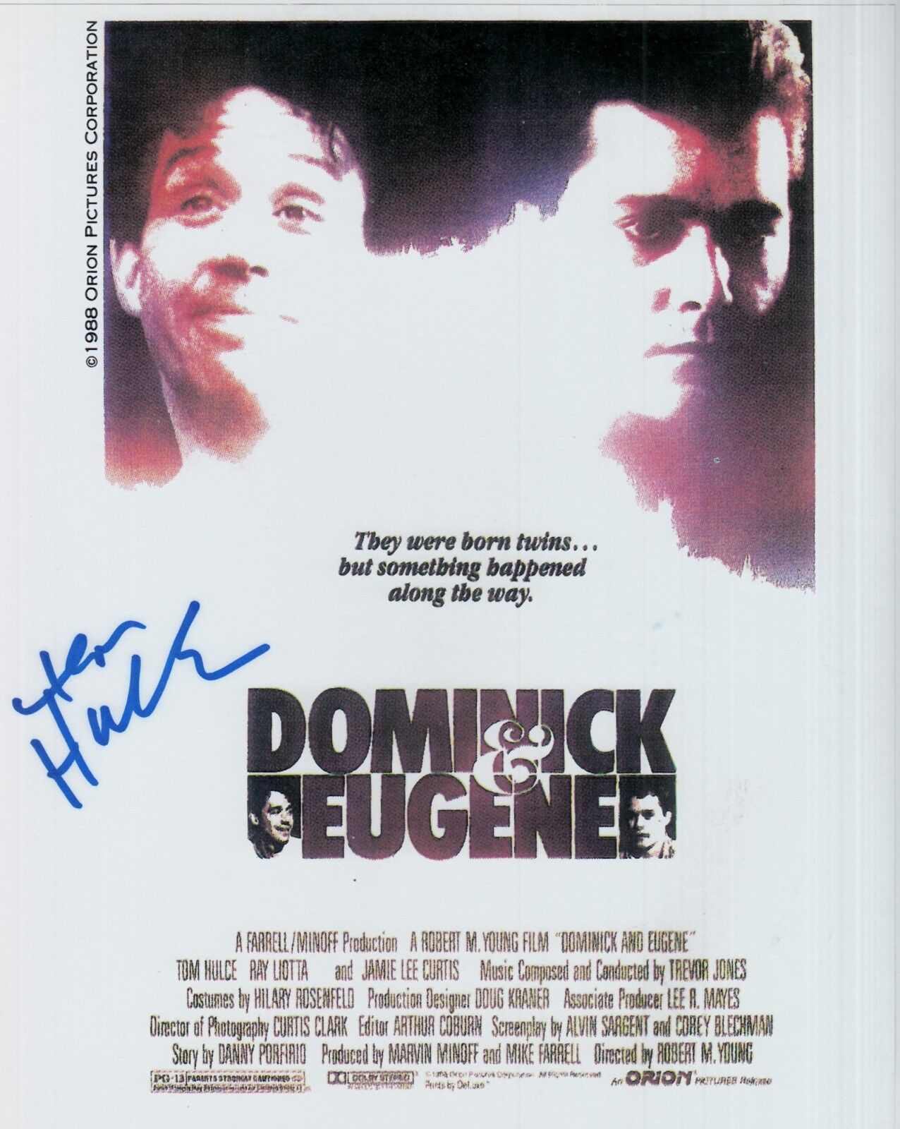 TOM HULCE hand-signed DOMINICK & EUGENE 8x10 color mini-poster w/ UACC RD COA