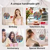 (18.5cm)DIY Acrylic Jigsaw Puzzle Window Hanging with Hanging Chain DIY Stained Glass Decoration Round Window Puzzle Decor for DIY Craft Project (Tree)