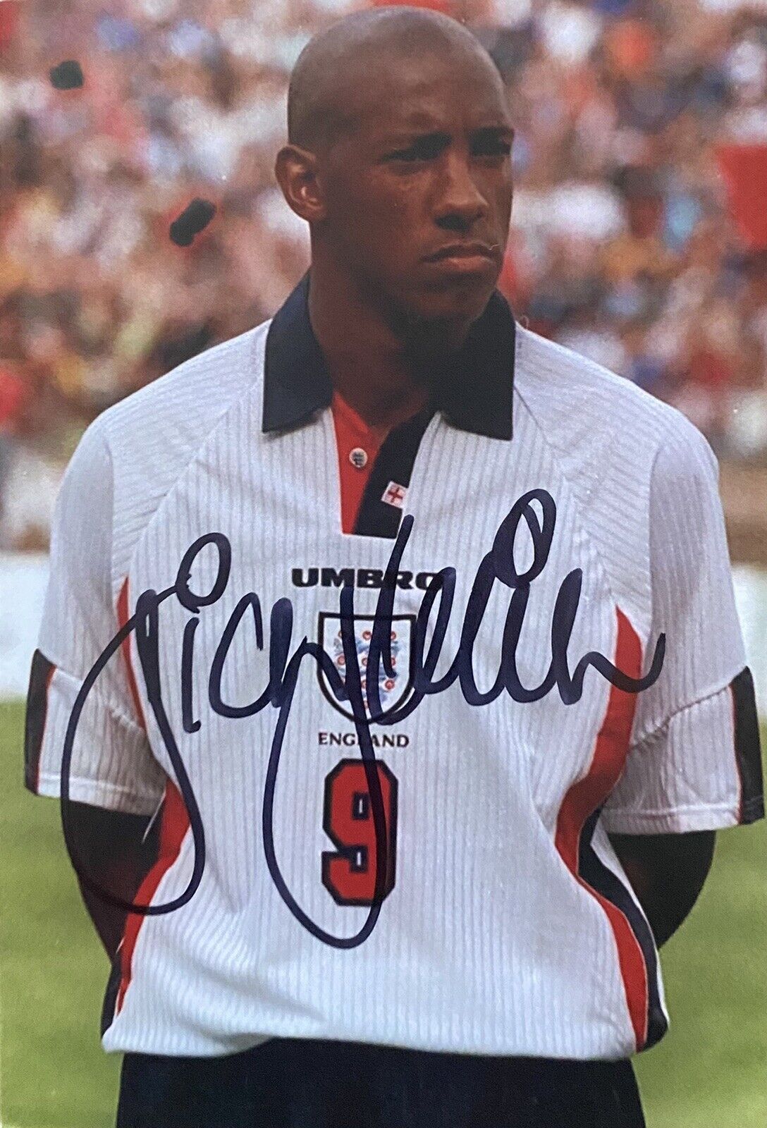 Dion Dublin Genuine Hand Signed England 6X4 Photo Poster painting