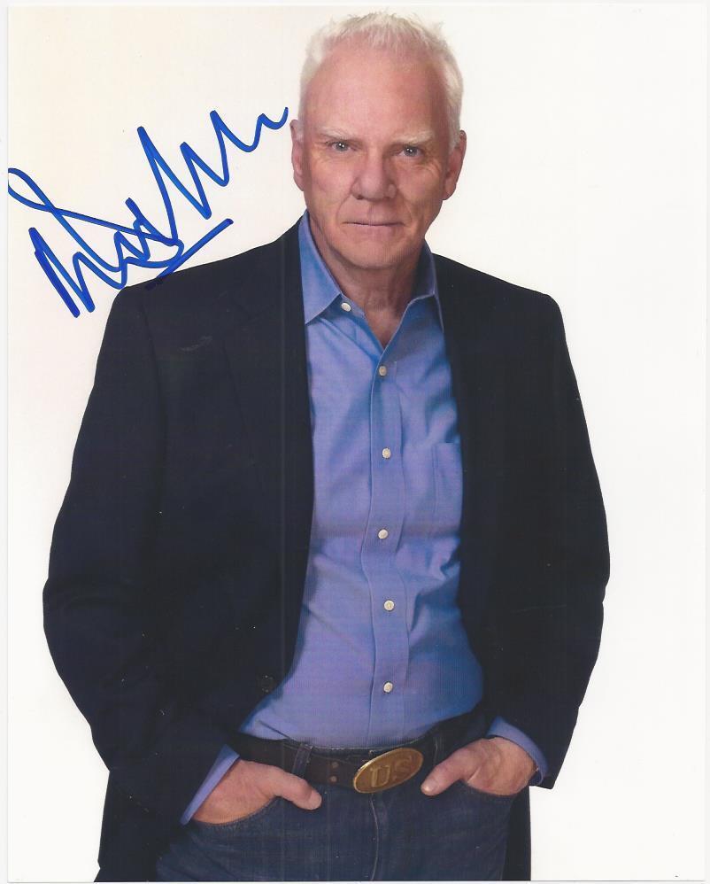 Malcolm McDowell signed Photo Poster painting