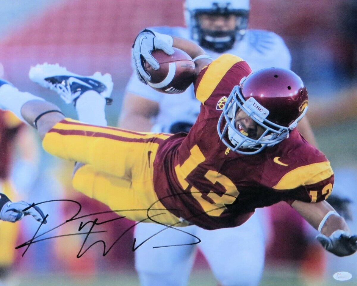 Robert Woods Signed Autographed 16X20 Photo Poster painting USC Trojans In Air Dive JSA COA